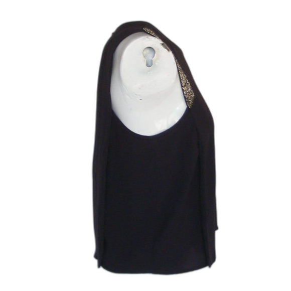 ASTR Tank top XS, Beaded shoulder, Keyhole, Brown - Picture 7 of 12